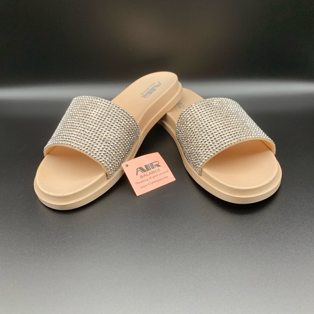 Women’s Sparkly Slip-On Slide Sandals